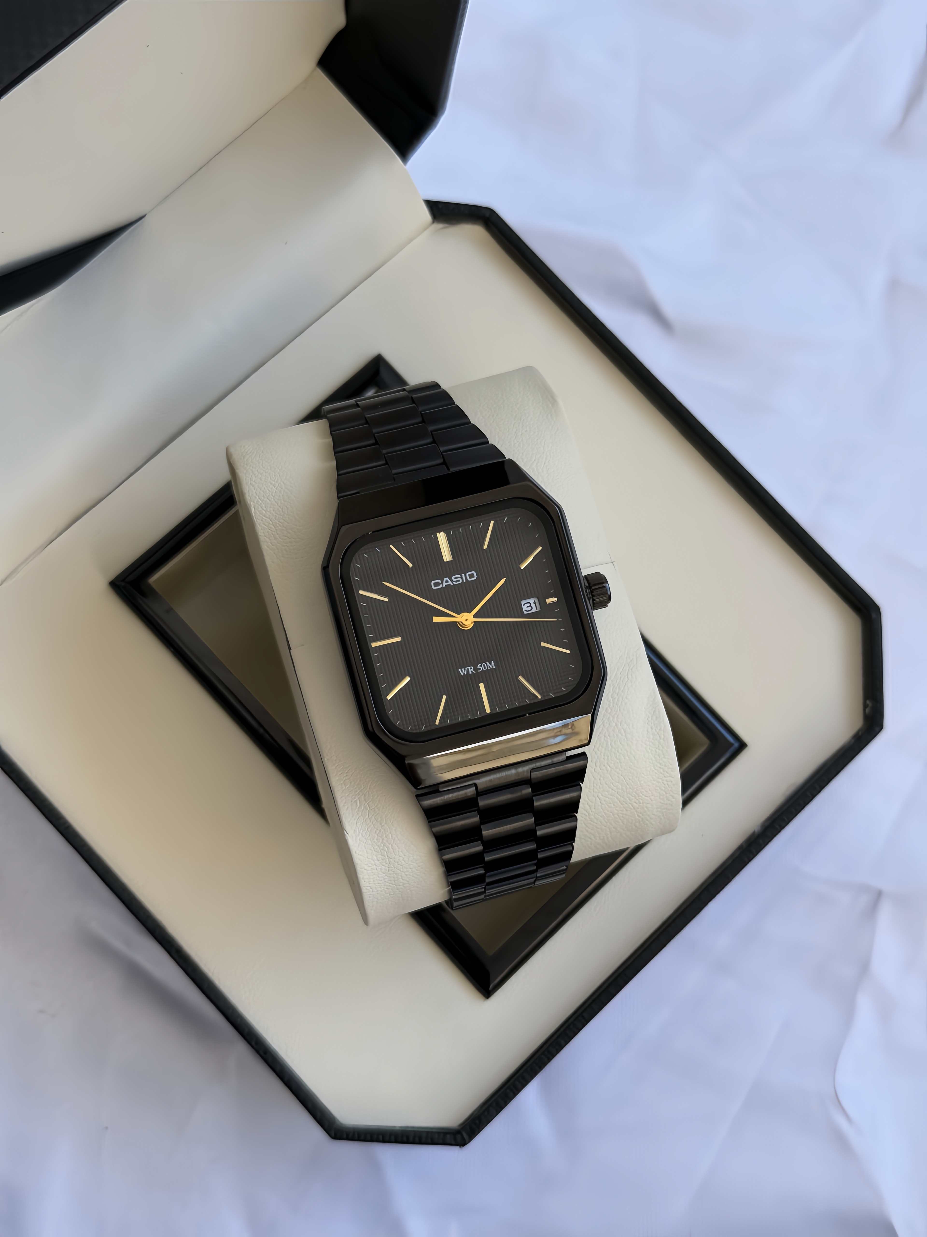 Casio square full black