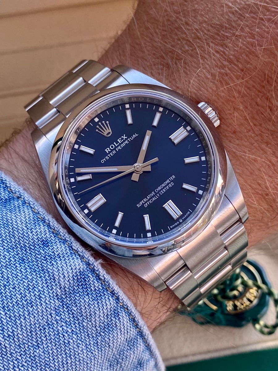 Rolex oyster perpetual blue